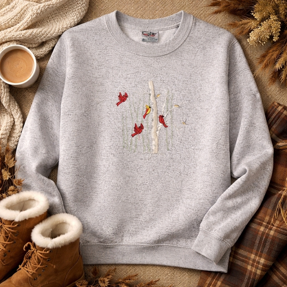 Vintage One Way Graphite Cardinal Sweatshirt USA Made L